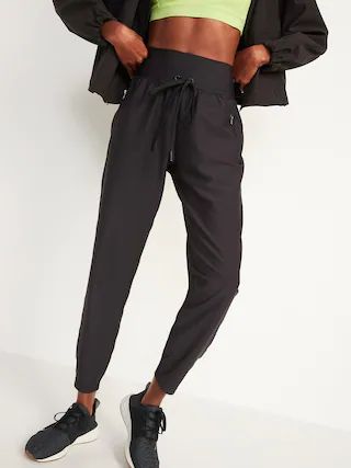 High-Waisted PowerSoft Zip Jogger Pants for Women | Old Navy (US)