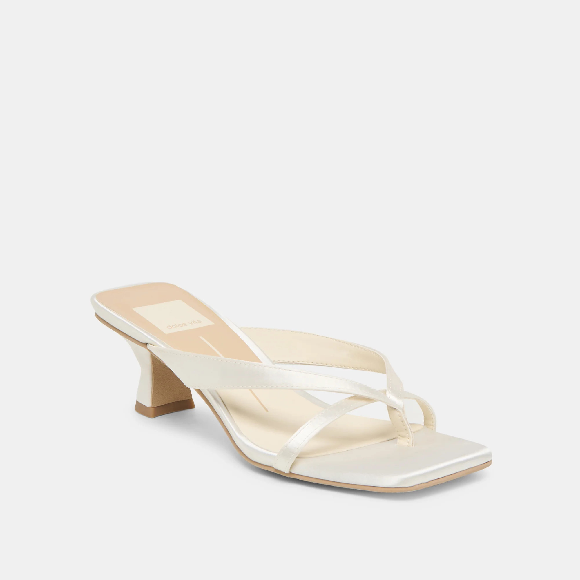 Brevel True White Satin Heels | Dolce Vita | DolceVita.com