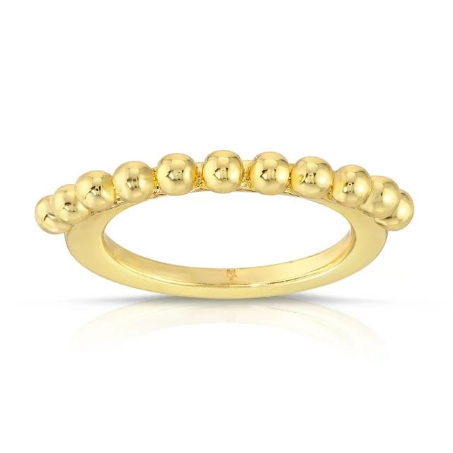 Michelle Campbell Jewelry Women's Balli Stacker Ring, Brass with 14k Yellow Gold Overlay, Size 7 | Walmart (US)