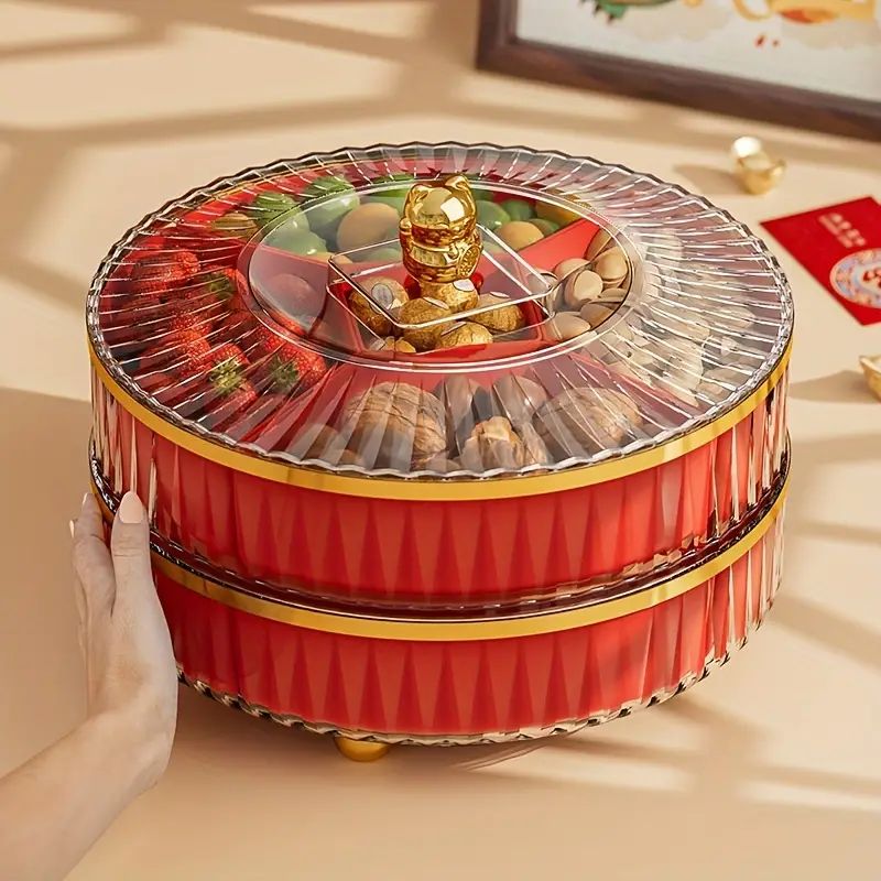 1pc 1/2/3-layer Chinese Style Candy Box, Multi-layer Dried Fruit Nut Bowl, Perfect For Weddings, ... | Temu Affiliate Program