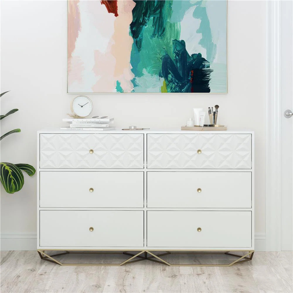 CosmoLiving by Cosmopolitan Blair 6 Drawer 54.3'' W Double Dresser & Reviews | Wayfair | Wayfair North America