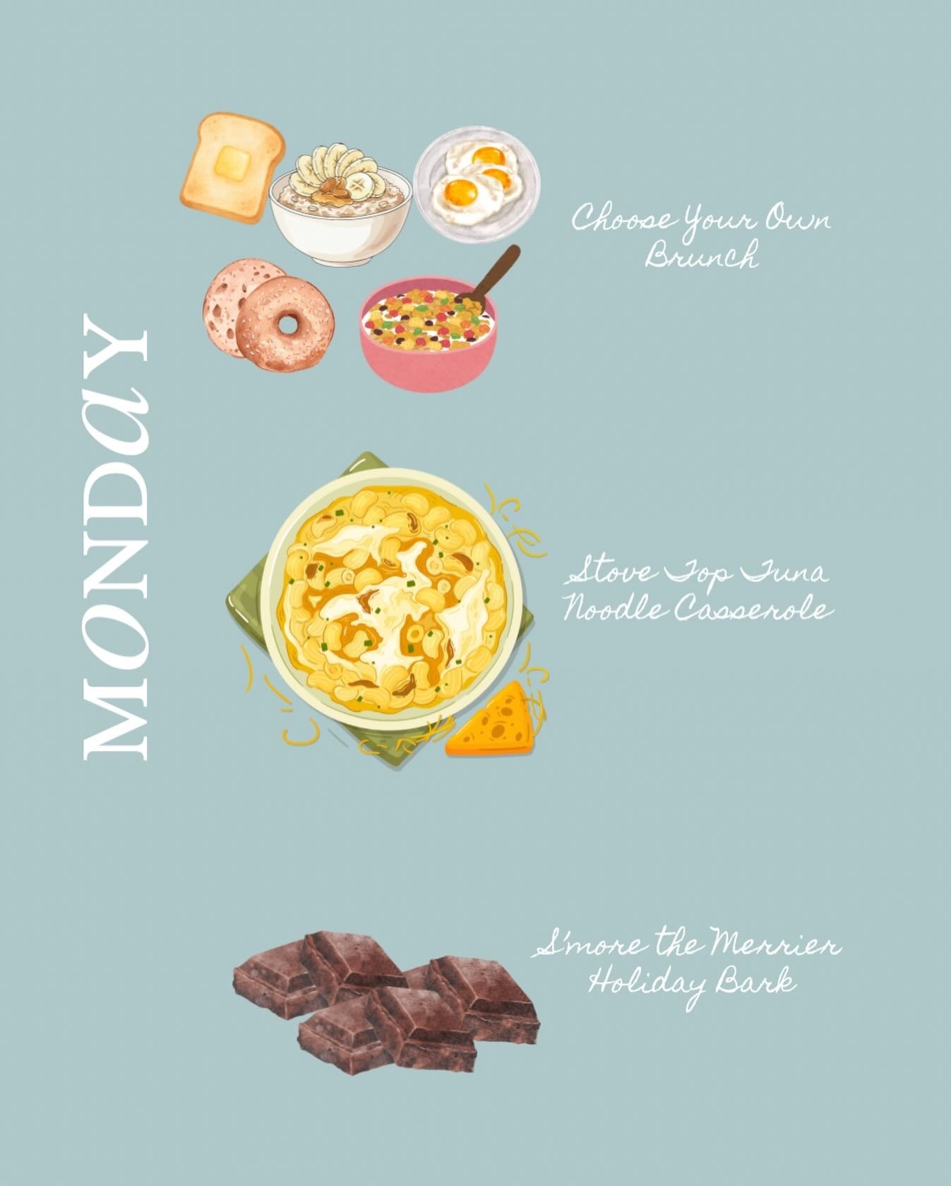 The turkey is thawing in the refrigerator and it is just under five pounds. Since Chad has a twenty four hour shift on Thursday, our Thanksgiving will be on Wednesday. I want to rub it down with butter and herbs and let it sit overnight before it goes in the oven. It already feels like a short week.

It is the first Monday of Thanksgiving break, so brunch is fend for yourself. Cereal, toast, eggs, oatmeal, a bagel. You pick it. You make it. Everyone seems happy with the freedom of it.

Dinner will be my easy no leftover stovetop tuna noodle casserole. It is simple and always hits the spot without creating a mountain of dishes.

We had concessions at the theater yesterday and had no room after the soup for dinner, so Lily and I will make the holiday bark this afternoon. I am excited for us to try it.

What are you having today? I hope your Monday feels gentle and easy.

Gracefully yours,
🫶🏻 Jeanie Jo

#LTKdayinmylife #LTKHome #LTKfoodie