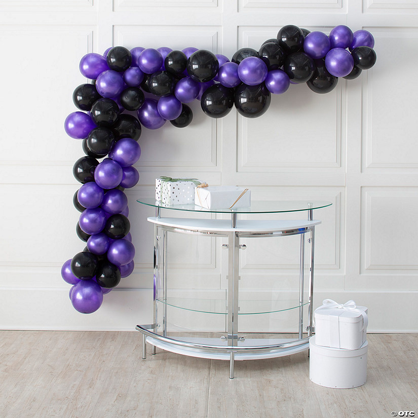 Purple & Black Latex Balloon Garland Kit - 291 Pc. | Oriental Trading Company