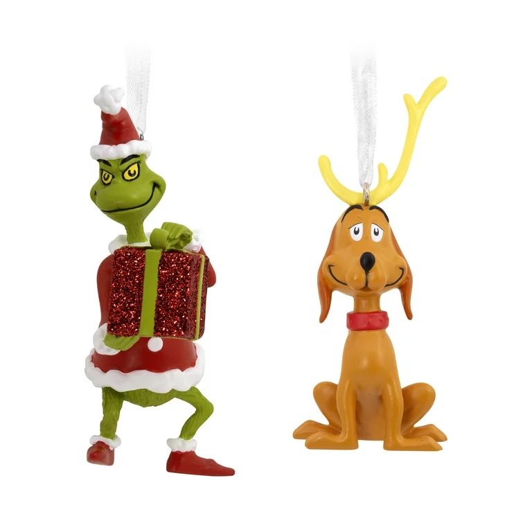 Hallmark Ornaments (Dr. Seuss How the Grinch Stole Christmas! Max and Grinch With Present), Set o... | Walmart (US)