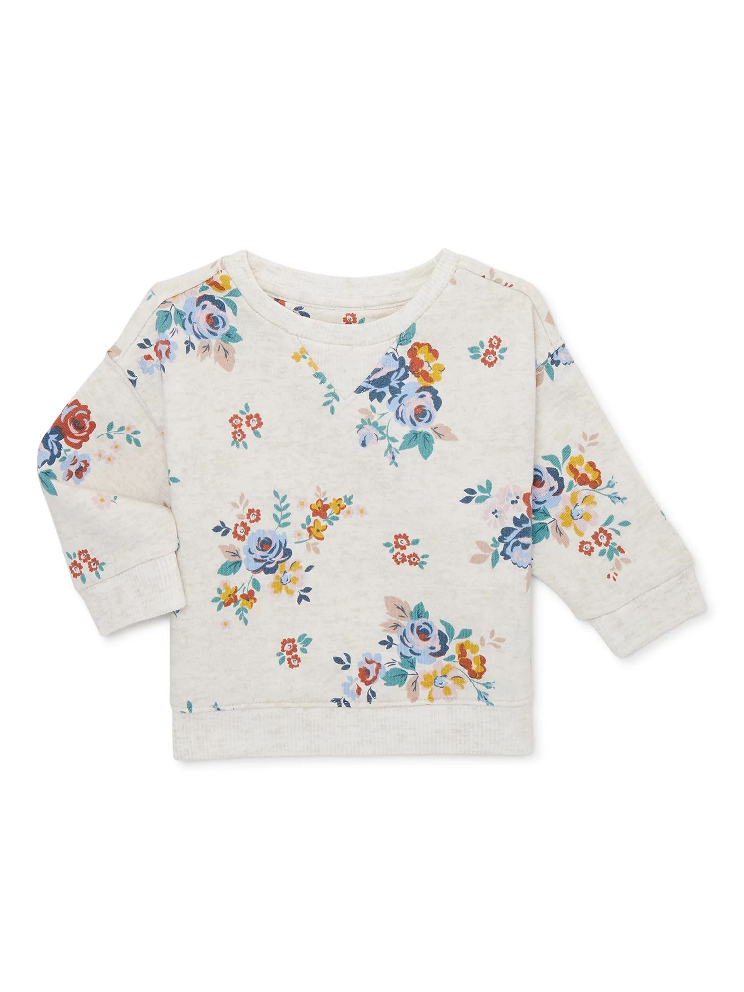 easy-peasy Baby Print French Terry Crew Sweatshirt, Sizes 0/3-24 Months | Walmart (US)