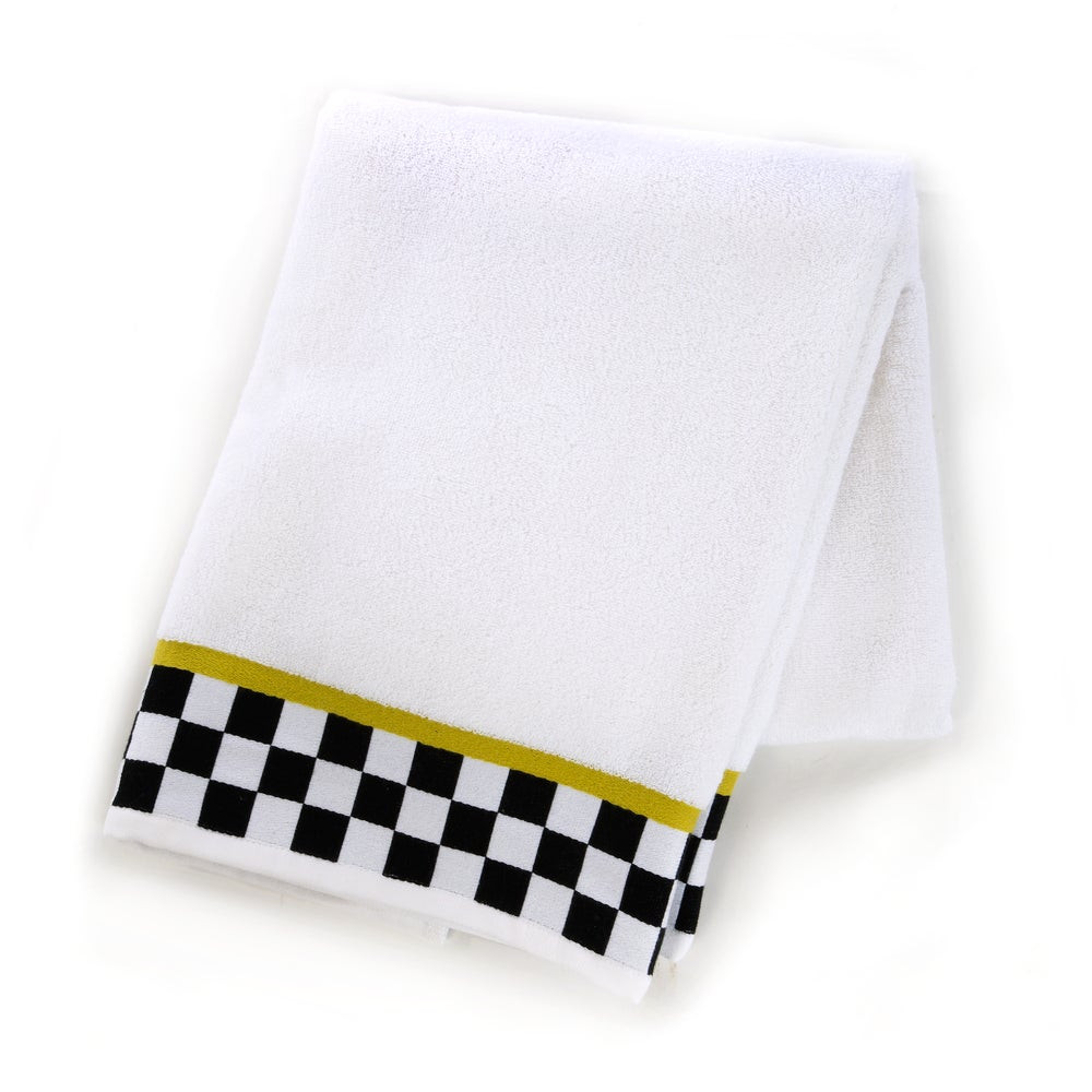 Black & White Check Bath Towel | MacKenzie-Childs