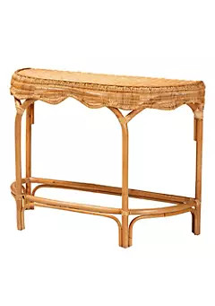 bali & pari Wakana Modern Bohemian Natural Rattan Console Table | Belk