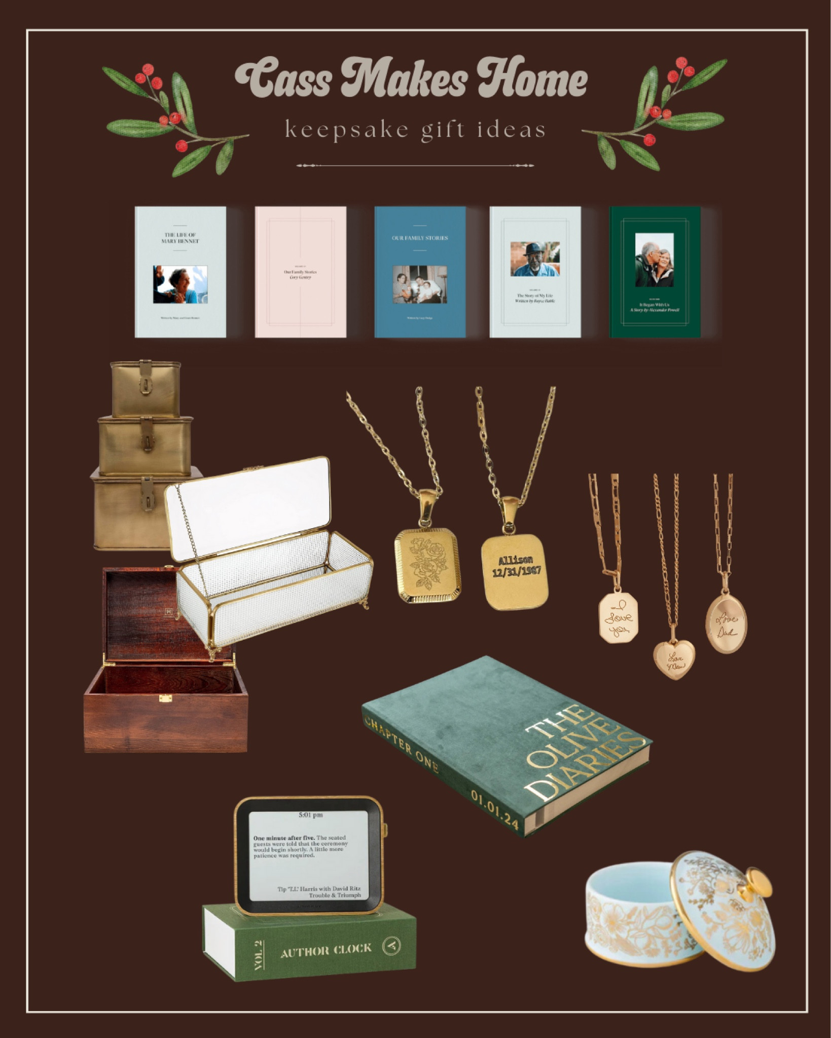 I think it’s so fun to incorporate new and old pieces into home decor. I especially love keepsake items that are full of memories and are sort of like a timestamp. Here are some great keepsake gift ideas!

#LTKHome #LTKGiftGuide #LTKHoliday