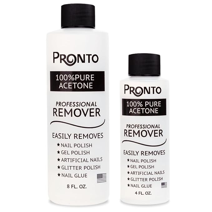 Pronto 100% Acetone Gel Nail Polish Remover - Gel Polish Remover for Nails | Acetone Nail Polish ... | Amazon (US)