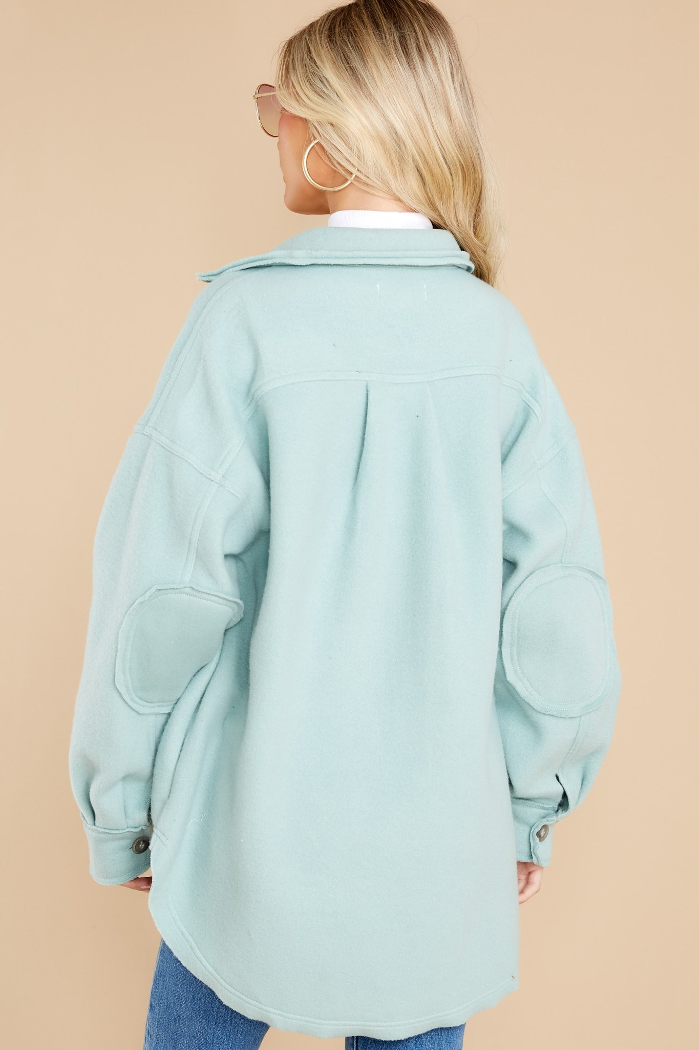 Warm My Heart Mint Shacket | Red Dress 