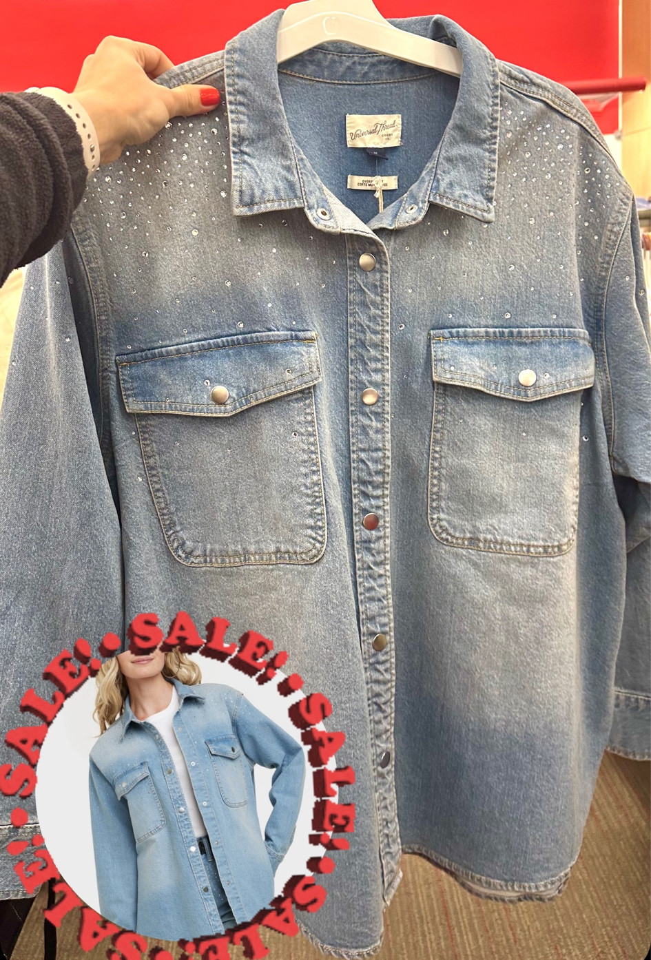 Rhinestone denim shirt 
Rodeo season 
Country concert 
Target sale 

#LTKGiftGuide #LTKMostLoved