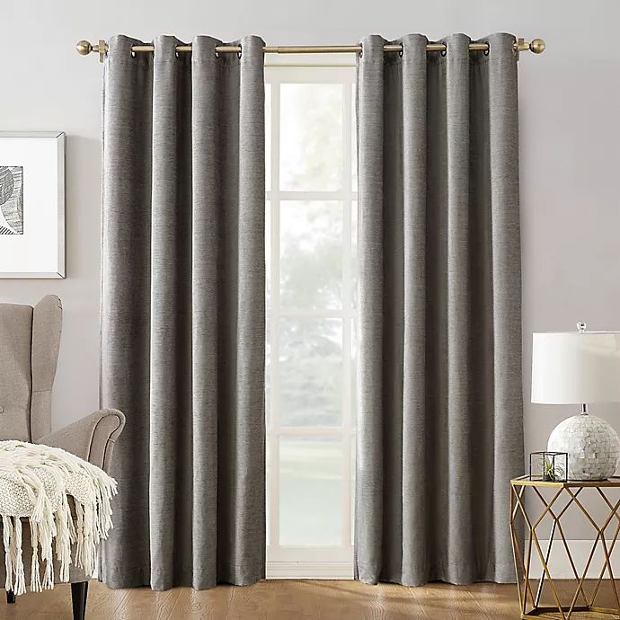 Sun Zero® Manor Chenille Theater Grade Extreme 100% Blackout Grommet Curtain Panel | Bed Bath & Beyond