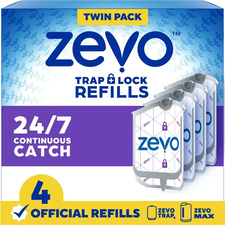 Zevo Flying Insect Trap Refill: 4 Indoor Light Trap Refill Cartridges Capture House Flies, Fruit ... | Walmart (US)