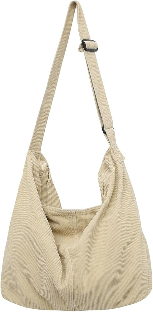 Makukke Corduroy Tote Bag - Women's Shoulder Handbag - Big Capacity Hobo - Casual Work Shopping | Amazon (US)