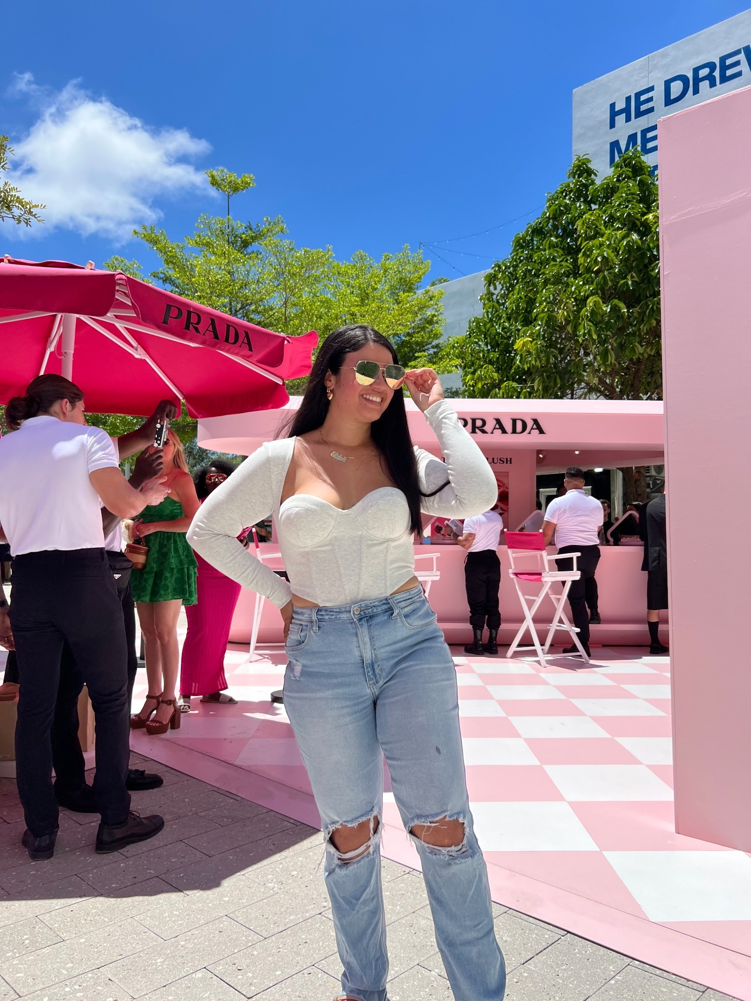 Easy ootd for a cute prada popup event in Miami!

Jersey corset top is from : Beyond Egreis !

#LTKootd #LTKSaleAlert #LTKMidsize