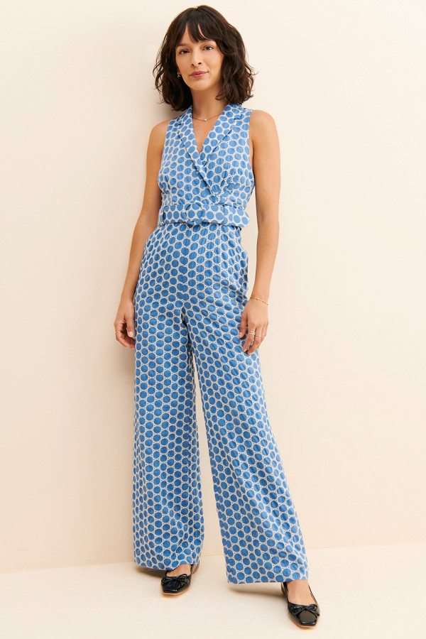 Denim Eyelet Jumpsuit | Nuuly