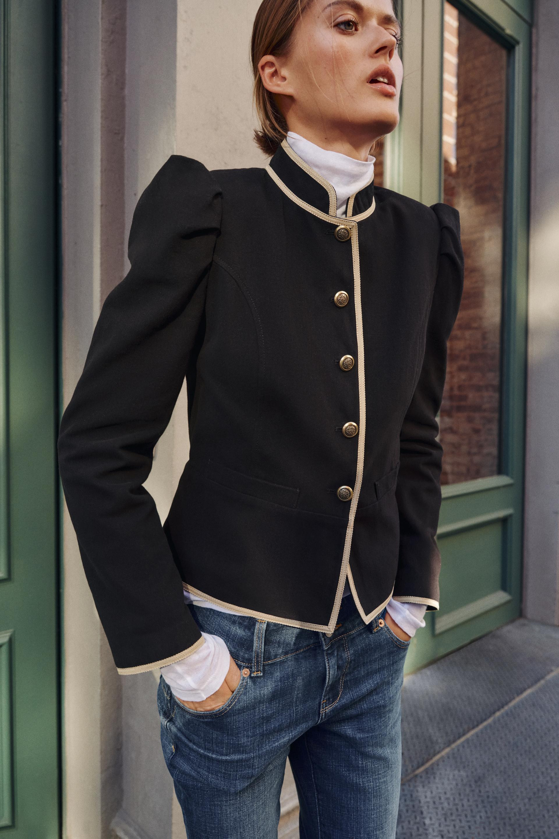 CONTRAST TRIM BLAZER | Zara US