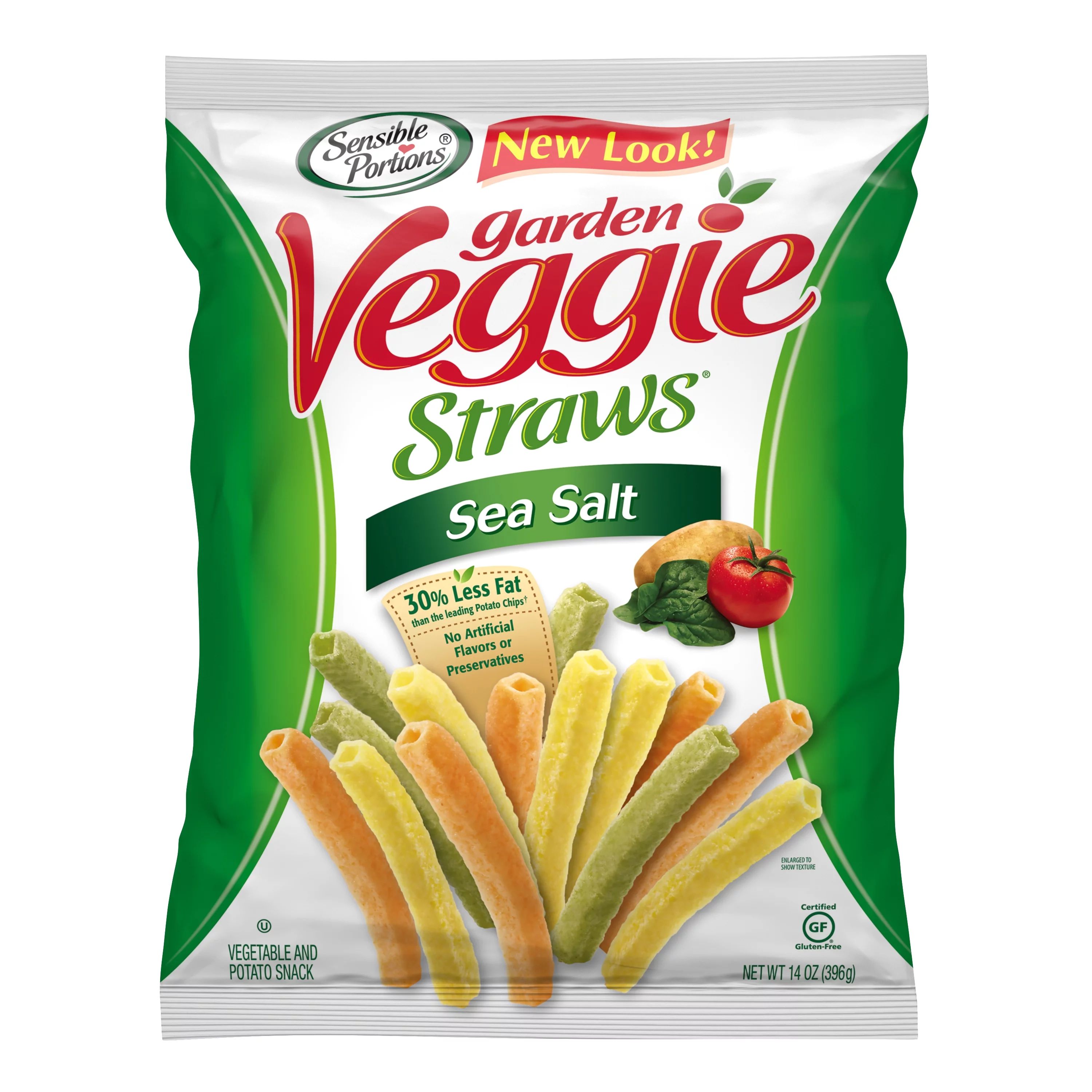 Sensible Portions Gluten-Free Sea Salt Garden Veggie Straws, 14 oz | Walmart (US)