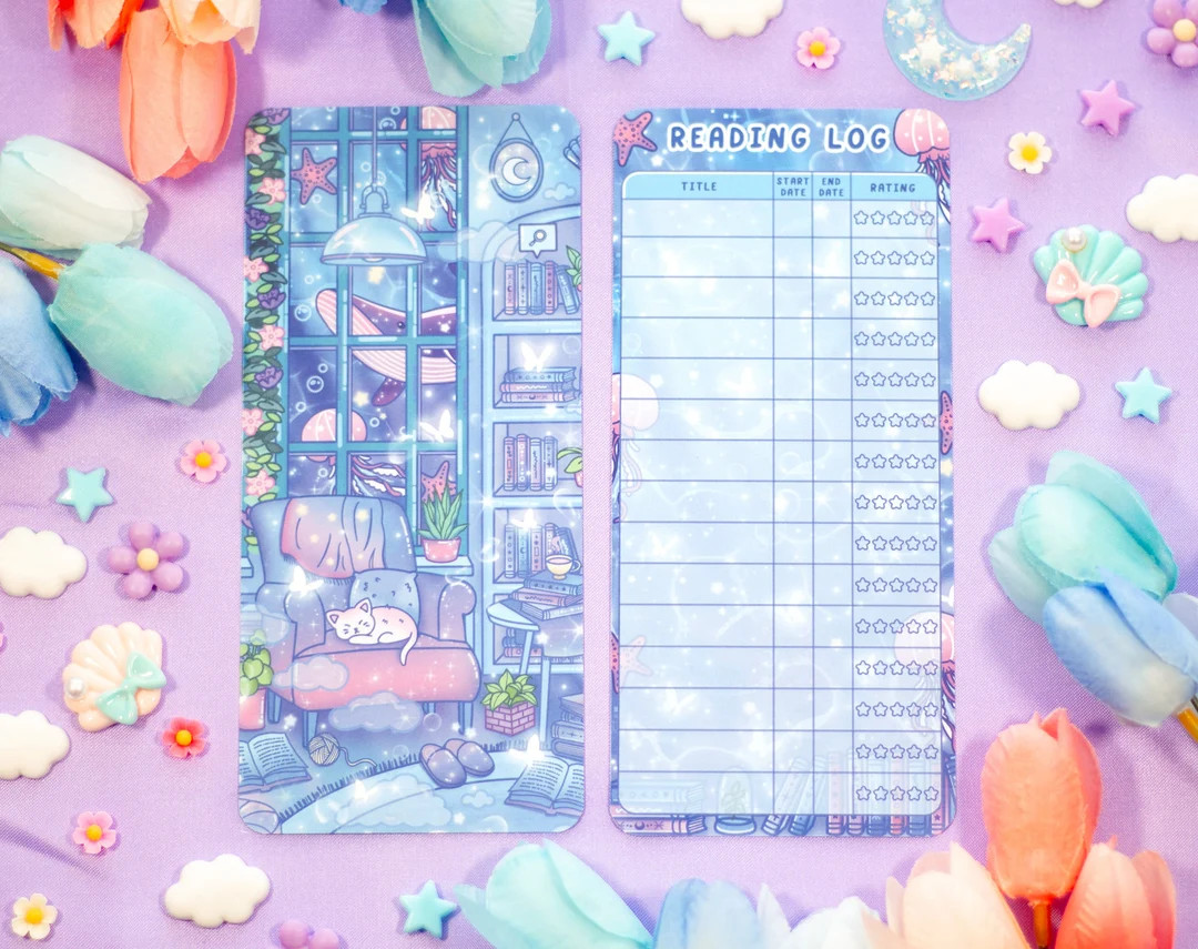 Reading Room Reading Log Bookmark - Etsy | Etsy (US)