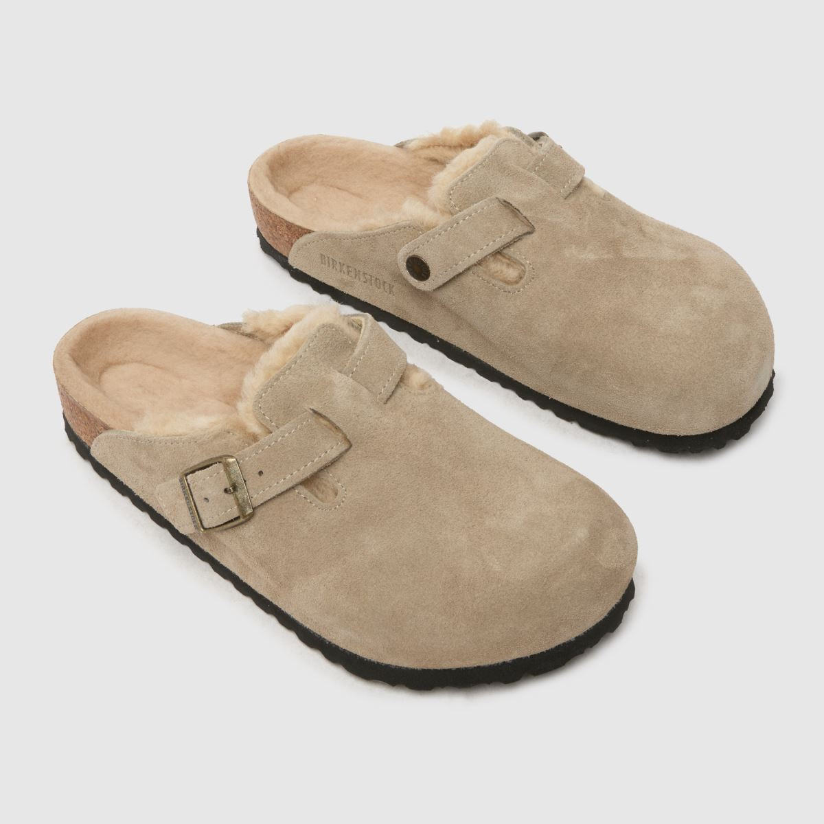 Womens Taupe BIRKENSTOCK Boston Shearling Clog Sandals | schuh | Schuh
