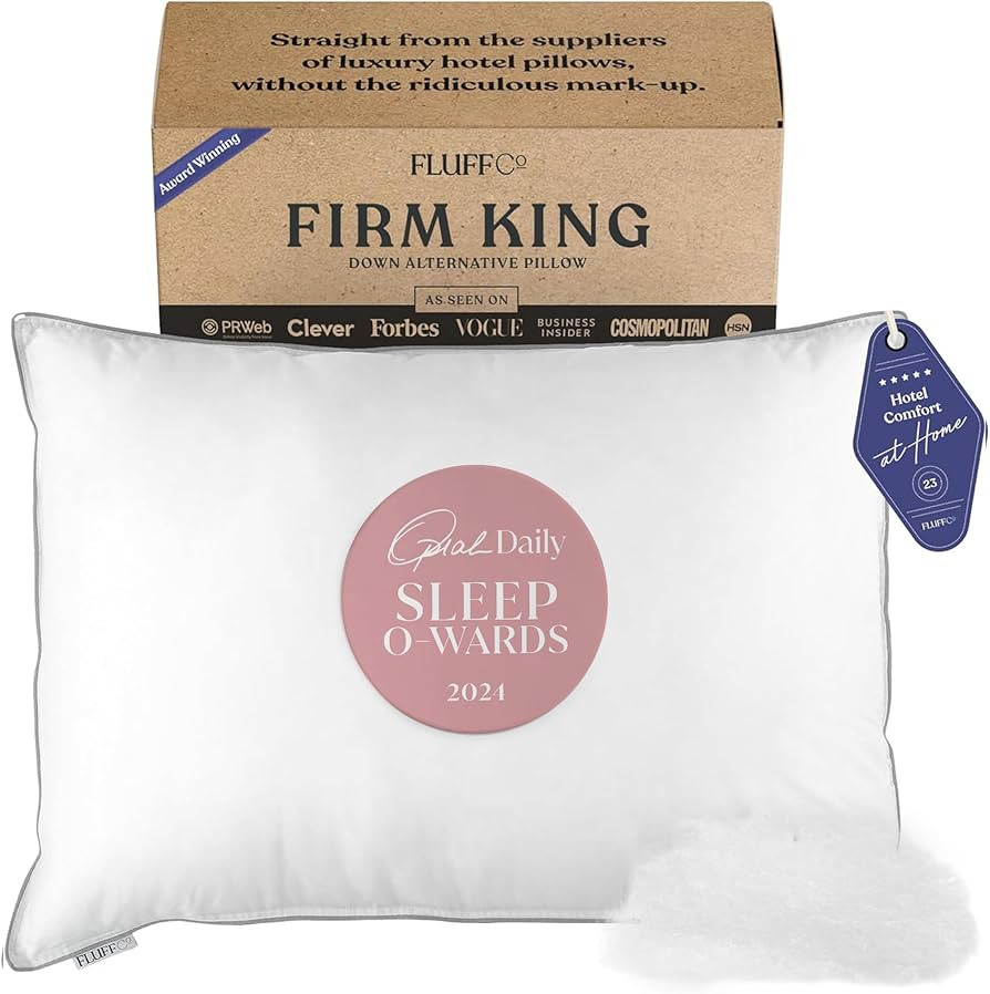 FluffCo Zen Pillow Down Alternative King Size Pillows | Luxury Hotel-Quality Pillow | Luxurious B... | Amazon (US)