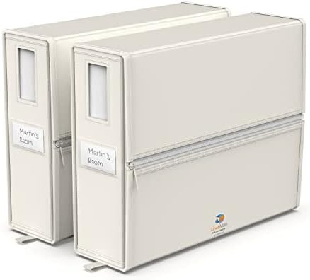 LINENMATE Twin/Full Size (Ivory 2-Pack) - The Original 2-Pack Storage Container, Foldable Bedding... | Amazon (US)