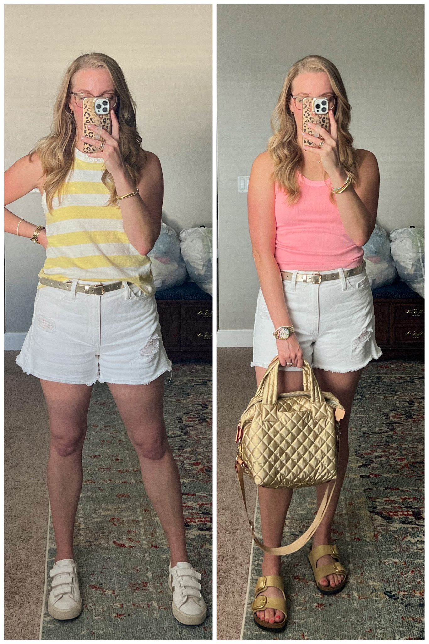 A couple of casual outfits I wore this week. I love to add metallic accessories to add interest to my outfit. 

#createdcolorful #createdcolorfulspring #hocspring #tcispring #pcaspring #lightspring #warmspring #truespring #brightspring #clearspring #paintboxspring #bluespring

#LTKSeasonal #LTKMidsize #LTKSaleAlert