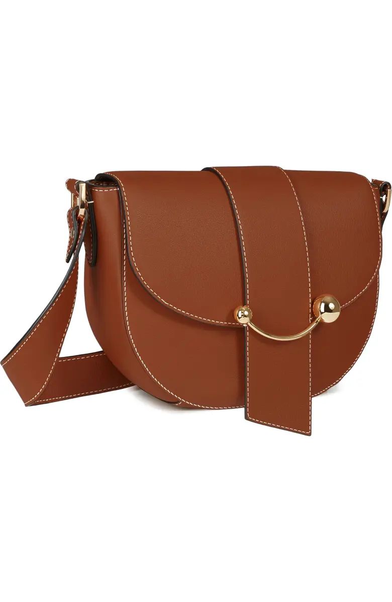 Crescent Saddle Leather Crossbody Bag | Nordstrom
