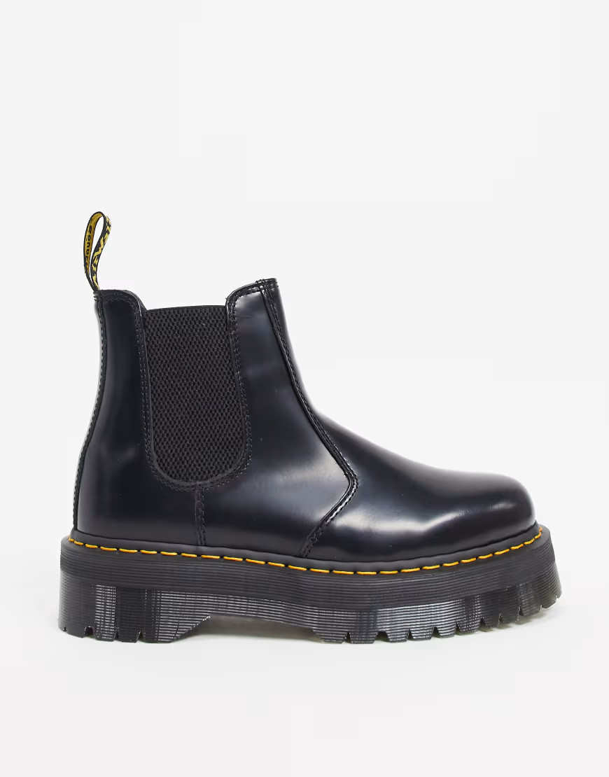 Dr Martens 2976 quad platform Chelsea boots-Black | ASOS (Global)