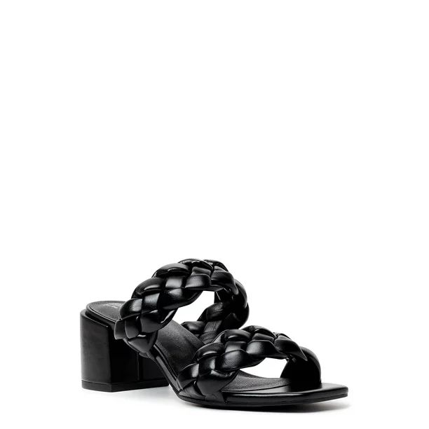 Time and Tru Women's City Braided Heel Sandals | Walmart (US)