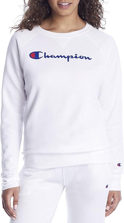 Champion Womens Powerblend Graphic Boyfriend Crew | Amazon (CA)