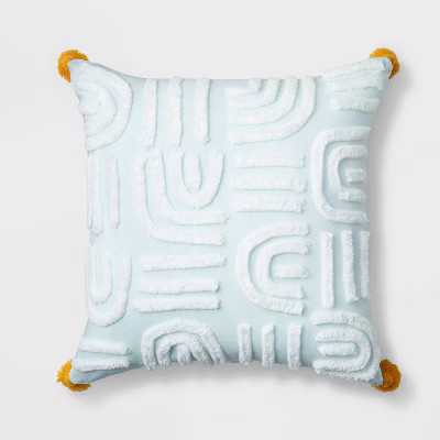 Square Abstract Rainbow Throw Pillow Airy Blue - Pillowfort™ | Target