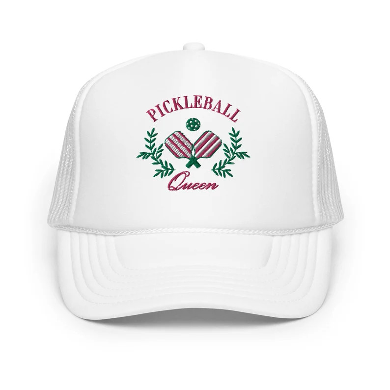Pickleball Queen Embroidered Foam Trucker Hat, Boat Hat, Summer Hat, Gifts for Her, Tennis, Socia... | Etsy (US)