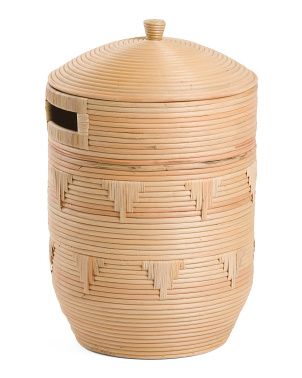 Large Tribal Basket With Lid | TJ Maxx