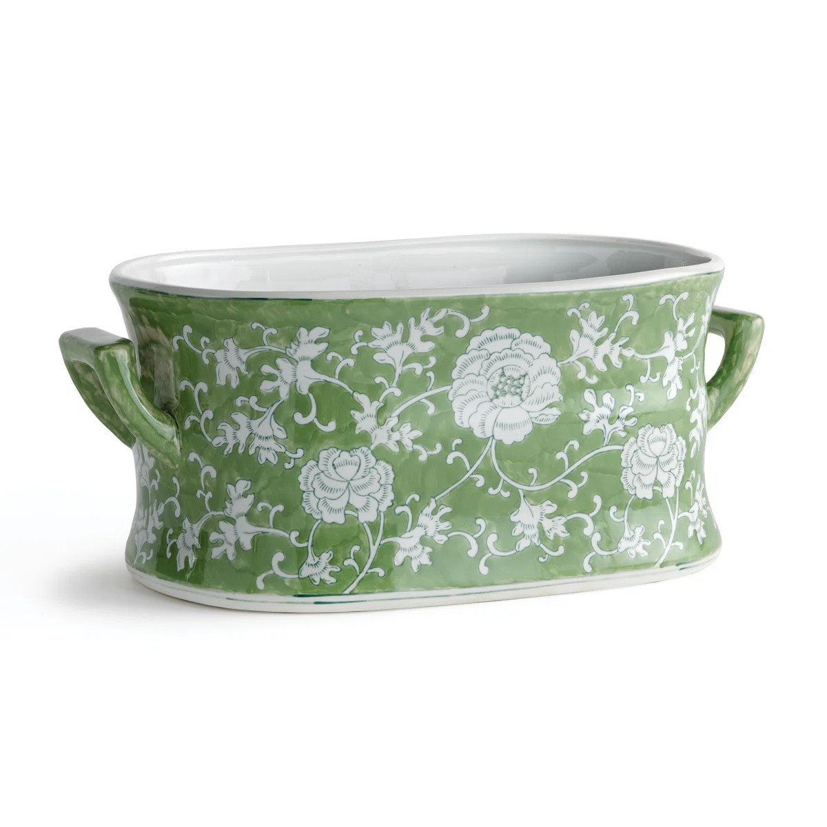 Desda Lotus Hand-Painted Chinoiserie Planter | Wayfair North America