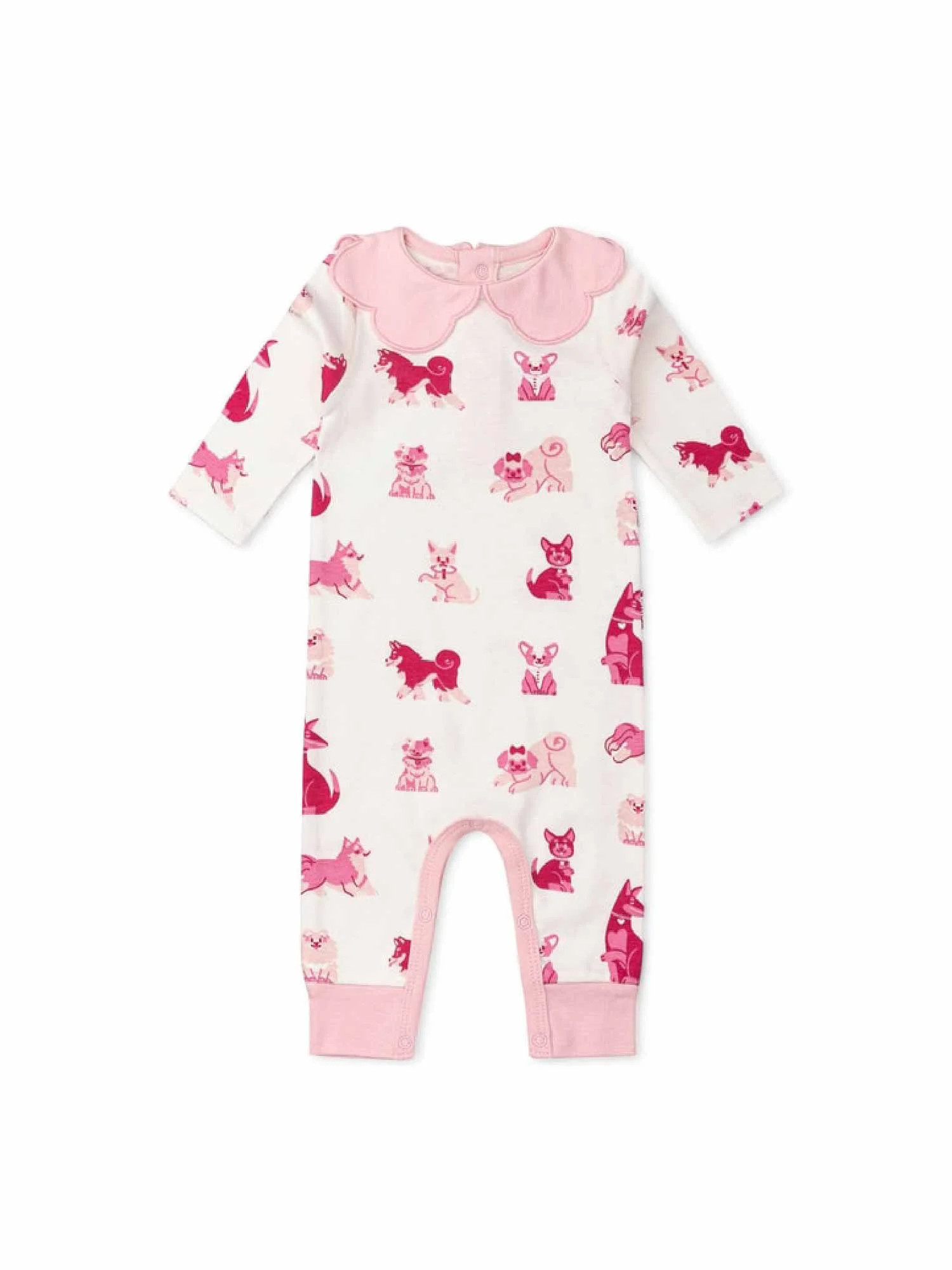 Paris Hilton x Monica + Andy Organic Cotton Baby Scallop Collar Romper, Sizes 0-3 Months-24 Month... | Walmart (US)