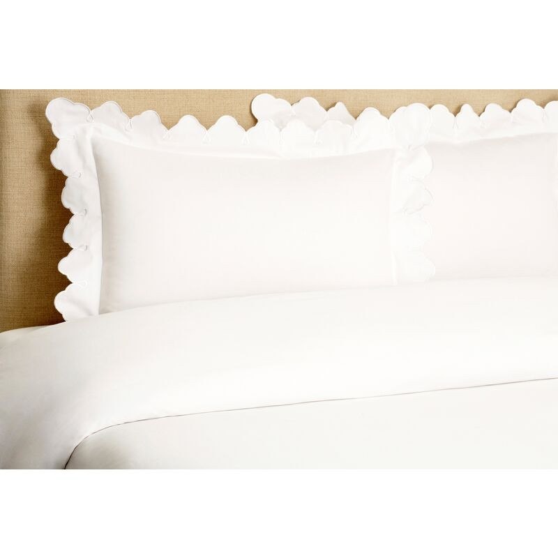 Scallop Duvet Set, White | One Kings Lane