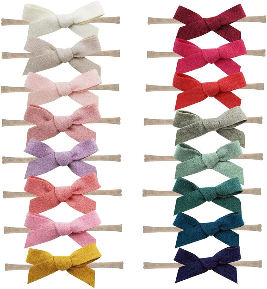 Baby Nylon Headbands Hairbands Hair Bow Elastics for Baby Girls Newborn Infant Toddlers Kids by P... | Amazon (US)