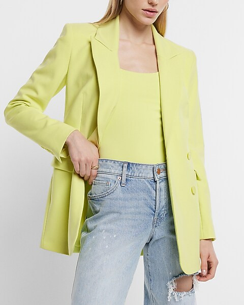 Peak Lapel Double Breasted Hourglass Blazer | Express