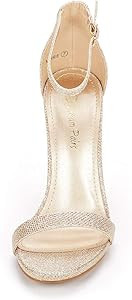 DREAM PAIRS Women's High Heels Flower Ankle Strap Stilettos Round Open Toe Dressy Sexy Sandals | Amazon (US)