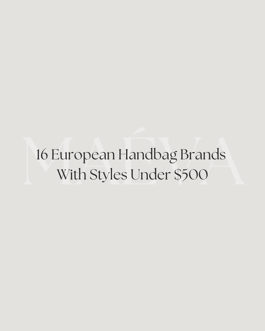 16 European Handbag Brands With Styles Under $500 👜

A curated edit of current favorite European handbag brands featuring select bags under $500, this list brings together mid-range luxury brands from France, Italy, Spain, Sweden, and beyond, focusing on silhouettes that feel timeless, versatile, and elevated!

*only able to link certain brands here, for the full edit follow below:

📍 Discover the latest article on maevawithamour.com where you can explore all handbags and brands in detail and shop each one directly! You can also find the full edit on ShopMy @ maevawithamour under ‘French & EU Bags’!

👉 Save this post for your next trip or future wishlist & follow for more European-inspired style and brand discoveries!

With Amour, M.

#europeanstyle #parisianstyle #frenchbrands #handbag #purse

#LTKGiftGuide #LTKHoliday #LTKTravel