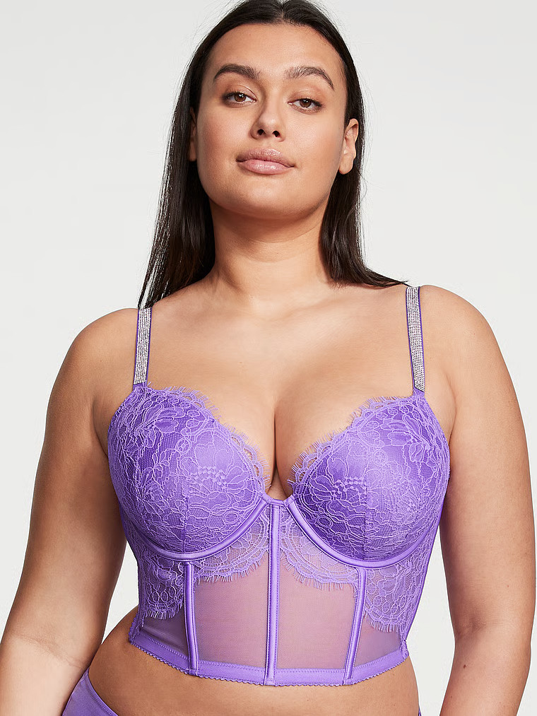 Shine Strap Lace Push-Up Corset Top | Victoria's Secret (US / CA )