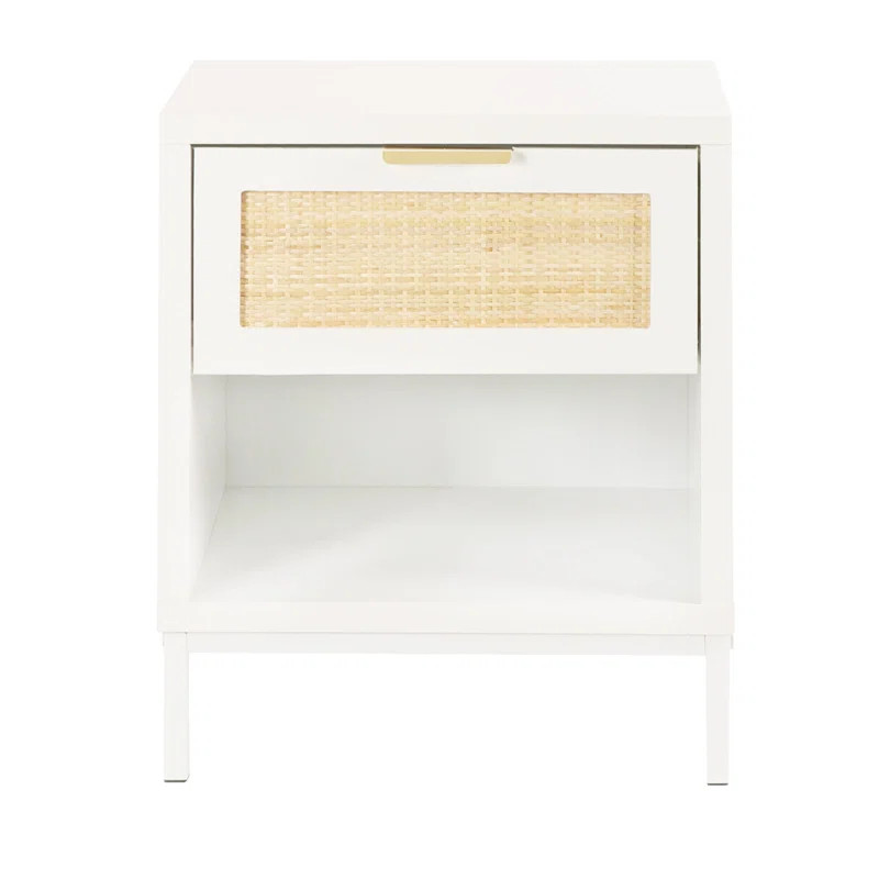 Salome 1 - Drawer Nightstand Accent End Table Side Tables with Open Storage Shelf | Wayfair North America