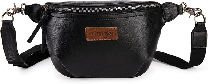 Wrangler Crossbody Bags for Women Large Fanny Packs Bum Bag Travel Belt Bags Sling Purse | Amazon (US)