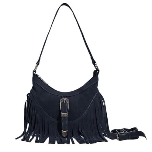 Sunwel Fashion Women Western Small Fringe Underarm Purse Shoulder Bag Hippie Crossbody Bag with Tassel | Amazon (US)