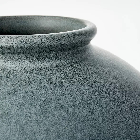 10" x 10" Round Earthenware Vase Gray - Threshold™ designed with Studio McGee | Target