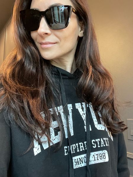 Sharing these Quay sunglasses and NY crop top hoodie

Cat eye sunglasses-quay sunglasses-black sunglasses-sunglasses under $100-black hoodie-cozy hoodie-
Nordstrom find -Amazon find

#LTKstyletip #LTKhome #LTKsalealert