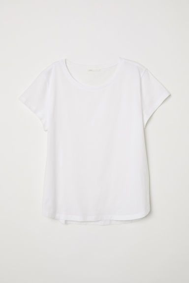 Cotton T-shirt - White - Ladies | H&M US | H&M (US)