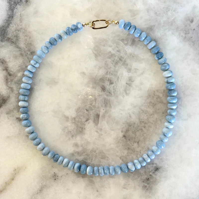 Shaded Blue Opal Gemstone Necklace | HART