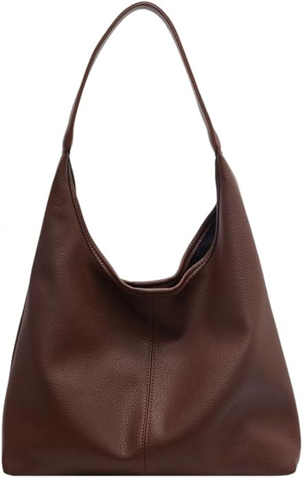 Hobo Bags for Women Slouchy Tote Bag Soft Casual PU Leather Shoulder Purses 2pcs Work Everyday Ha... | Amazon (US)